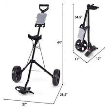 Load image into Gallery viewer, Folding 2 Wheels Push Pull Golf Cart Trolley with Scoreboard

