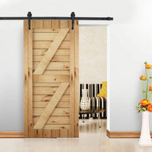 Load image into Gallery viewer, New 6 FT Black Modern Antique Style Sliding Barn Wood Door Hardware Closet Set
