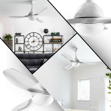 Load image into Gallery viewer, Modern 48&quot; Ceiling Fan w/ Dimmable LED Light &amp; Remote Control Reversible Blades
