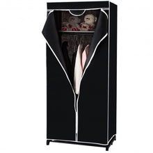 Load image into Gallery viewer, Non-woven Fabric Wardrobe Storage Portable Clothes Closet-Black
