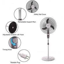 Load image into Gallery viewer, 18&quot; Oscillating Standing Floor Fan
