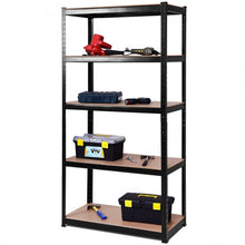 Load image into Gallery viewer, 71&quot; x 36&quot; Heavy Duty 5 Level Adjustable Storage Garage Shelf-Black
