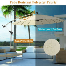 Load image into Gallery viewer, 10 Foot Patio Offset Umbrella Market Hanging Umbrella for Backyard Poolside Lawn Garden-Beige
