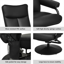 Load image into Gallery viewer, Electric Massage Recliner Chair with Ottoman and Remote Control
