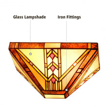 Load image into Gallery viewer, Tiffany-Style 1-Light Wall Sconce with 12" Glass Lampshade
