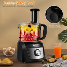 Load image into Gallery viewer, 6 Cup Food Processor 500W Variable Speed Blender Chopper with 3 Blades
