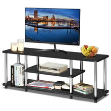 Load image into Gallery viewer, 3-Tier 110lbs Stainless Steel Listed Universal TV Stand-Black
