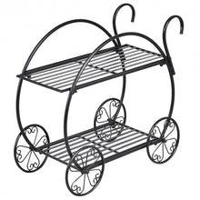 Load image into Gallery viewer, Heavy Duty Metal Flower Cart Plant Stand
