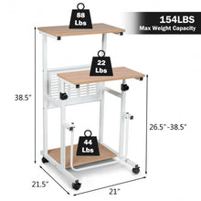 Load image into Gallery viewer, Height Adjustable Mobile Computer Stand Up Desk
