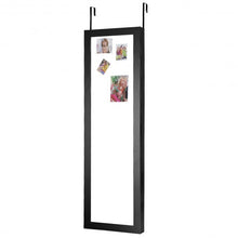 Load image into Gallery viewer, Wall Door Mounted Magnetic Mirrored Jewelry Cabinet-Black
