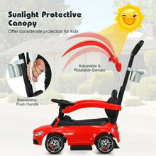 Load image into Gallery viewer, 3-in-1 Mercedes Benz Ride-on Toddler Sliding Car-Red
