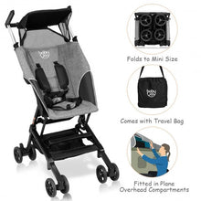 Load image into Gallery viewer, Buggy Portable Pocket Compact Lightweight Stroller Easy Handling -Gray
