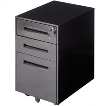 Load image into Gallery viewer, Metal Rolling Sliding Drawer A4 File Cabinet -Black
