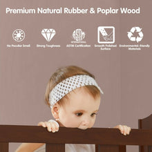 Load image into Gallery viewer, 2-in-1 Convertible Wooden Toddler Bed with Guardrails-Brown
