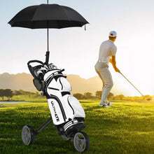 Load image into Gallery viewer, Folding 3 Wheels Golf Push Cart with Brake Scoreboard Adjustable Handle-Gray
