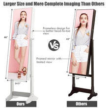 Load image into Gallery viewer, Jewelry Cabinet Armoire Lockable Standing Storage Organizer-White
