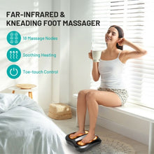 Load image into Gallery viewer, Shiatsu Heated Electric Kneading Foot and Back Massager-Black
