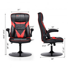 Load image into Gallery viewer, Rocking Gaming Chair Height Adjustable Swivel Racing Style Rocker -Red
