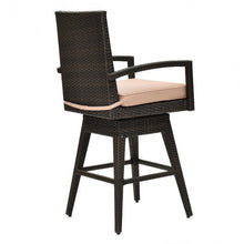Load image into Gallery viewer, Outdoor Wicker Swivel Bar Stool Chair w/ Seat Cushion
