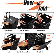 Load image into Gallery viewer, Costway Foldable Utility Cart for Travel and Shopping-Black
