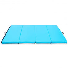Load image into Gallery viewer, 4&#39; x 6&#39; x 2&quot; PU Thick Folding Panel Exercise Gymnastics Mat-Blue
