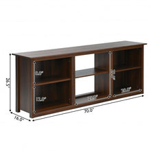 Load image into Gallery viewer, 2-Tier Entertainment Media Console TV Stand-Walnut
