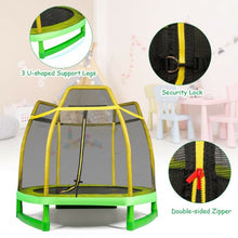 Load image into Gallery viewer, 7FT Kids Trampoline W/ Safety Enclosure Net-Yellow

