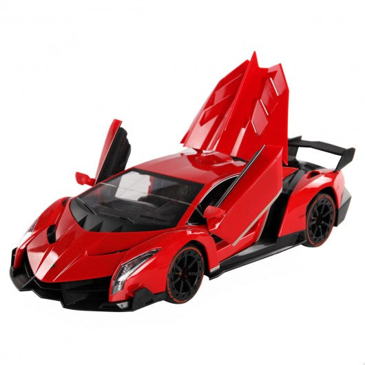 1:14 4CH Lamborghini Veneno RC Car Radio Remote Control w/ Open Doors-Red