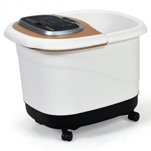 Portable Foot Spa Bath Motorized Massager with Shower-Coffee