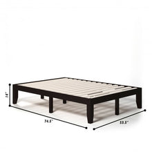 Load image into Gallery viewer, 14&quot; Full Size Wood Platform Bed Frame with Wood Slat Support-Brown
