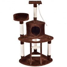Load image into Gallery viewer, 48&quot; Activity Tower Perches Scratching Posts Cat Tree-Brown
