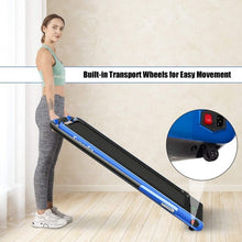 Load image into Gallery viewer, 2-in-1 Folding Treadmill with RC Bluetooth Speaker LED Display-Blue
