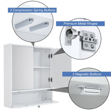 Load image into Gallery viewer, Bathroom Double Mirror Door Wall Mount Storage Wood Cabinet
