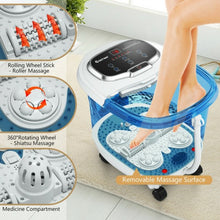 Load image into Gallery viewer, Portable Foot Spa Bath Motorized Massager with Shower-Blue and Withe
