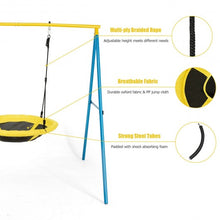Load image into Gallery viewer, Swing Set w/40"� Saucer Tree Swing &amp; Heavy Duty A-Frame Metal Swing Stand Combo
