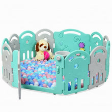 Load image into Gallery viewer, Kids Activity Center Playpen with Basket Hoop Music Box-Gray
