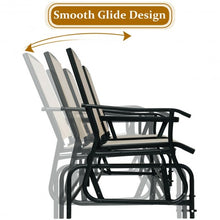 Load image into Gallery viewer, 2-Person Outdoor Patio Double Rocking Loveseat
