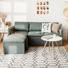 Load image into Gallery viewer, Convertible L-Shaped Sectional Sofa Couch with Reversible Chaise-Green
