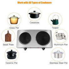 Load image into Gallery viewer, 1800W Double Hot Plate Electric Countertop Burner
