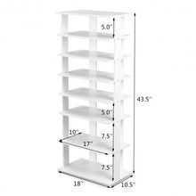 Load image into Gallery viewer, 7 Tiers Big Shoe Rack Wooden Shoes Storage Stand
