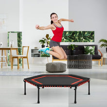 Load image into Gallery viewer, 50&quot; Hexagonal Fitness Trampoline Exercise Rebounder with Pad-Red
