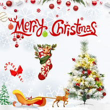 Load image into Gallery viewer, Set of 2 Outdoor 24in Battery Powered Pre-lit Pathway Flocked Christmas Trees
