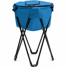 Load image into Gallery viewer, Portable Folding Tub Ice Cooler with Stand &amp; Travel Bag-Blue
