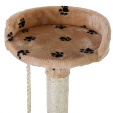 Load image into Gallery viewer, 60&quot; Cat Tree Tower Kitten Hammock Condo-Beige paws
