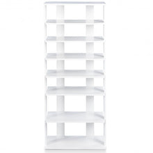 Load image into Gallery viewer, 7 Tiers Big Shoe Rack Wooden Shoes Storage Stand
