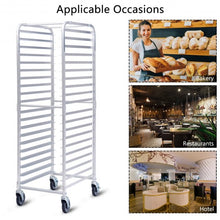 Load image into Gallery viewer, 26&quot; x 20&quot; x 70&quot; 20 Sheet Aluminum Pan Rolling Bakery Rack
