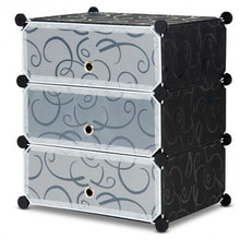 Load image into Gallery viewer, DIY 3 Cube 6 Pair Space Saving Portable Shoe Storage Cabinet
