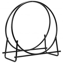 Load image into Gallery viewer, 30&quot; Tubular Steel Log Hoop Firewood Storage Rack
