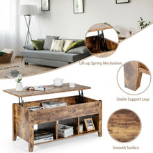 Load image into Gallery viewer, Lift Top Coffee Table with Storage Lower Shelf-Tan
