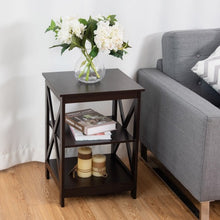 Load image into Gallery viewer, 3-Tier Living Room Display Storage Shelf Nightstand-Coffee
